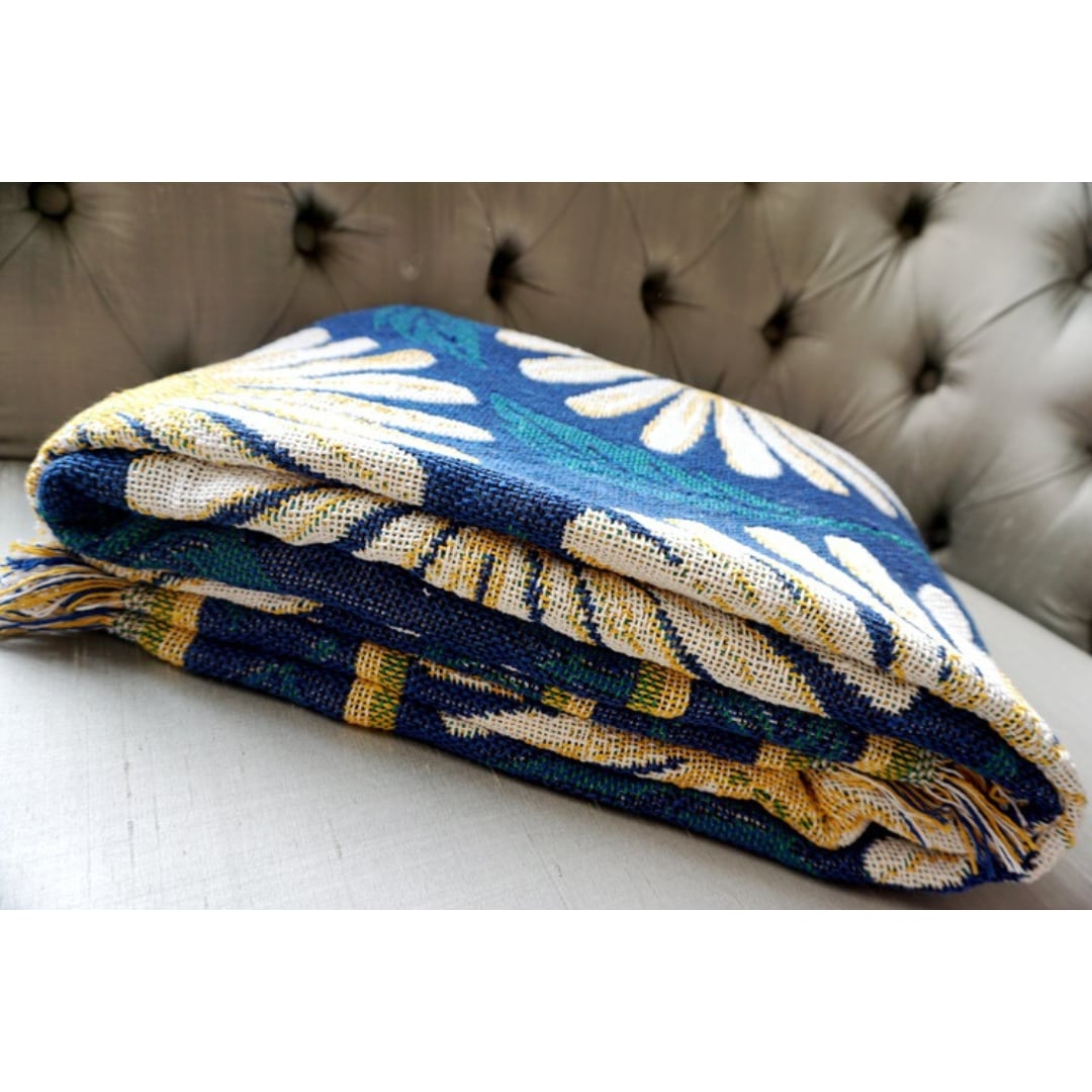 90×90 マルチカバー 正方形 北欧風 ラグ ブランケット ソファー