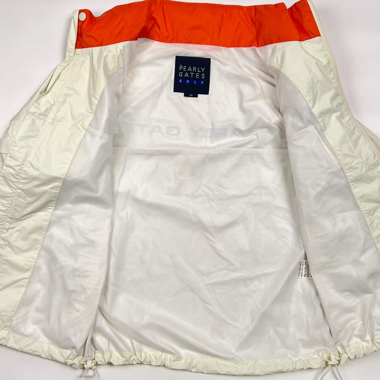 2WAY PEARLY GATES パーリーゲイツ 長袖&半袖 裏メッシュ 収納フード ダブルジップ ナイロン ジャケット ジャンパー SS/ホワイトアイボリー 系 メンズ