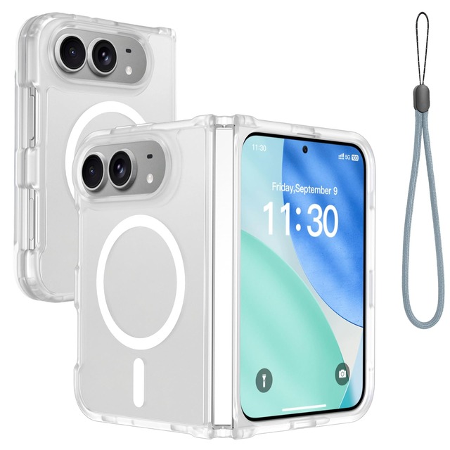 iPhone Duo 用 ケース MagSafe対応 PCクリアケース マグネット搭載 ワイヤレス充電対応 黄ばみにくい 超薄型 軽量 耐衝撃 傷防止 レンズ保護 指紋防止 iPhone Duo 対応(クリア)