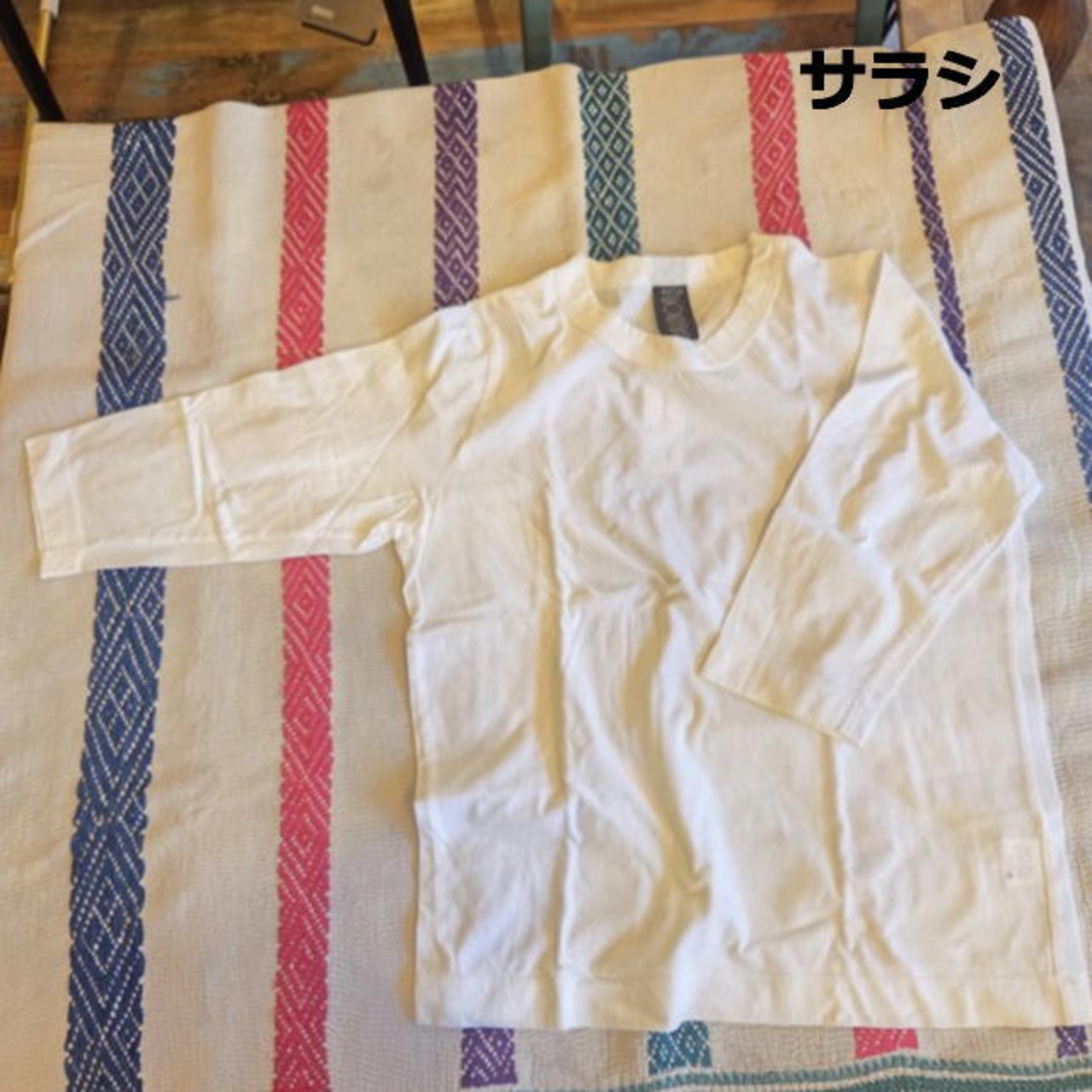 homspun 　ホームスパン　天竺七分袖Tシャツ　全６色　サラシ　イエロー　ブラック　カーキ　ライム　ダークグリーン　　カットソー　定番　ベーシック　インナー　七分袖　日本製