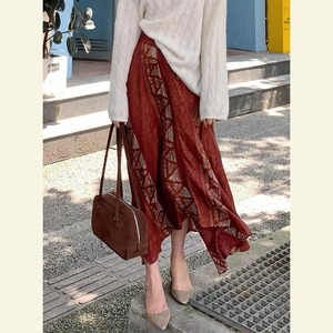 エスニックプリントスカート W00963