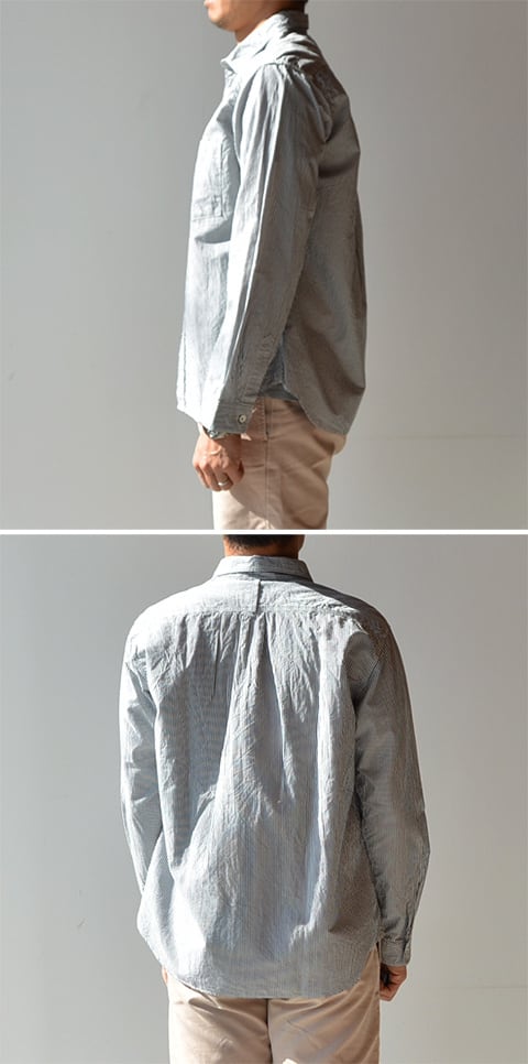 リネン RINEN 80/2ダウンプルーフレギュラーカラーシャツ(38000)全2色