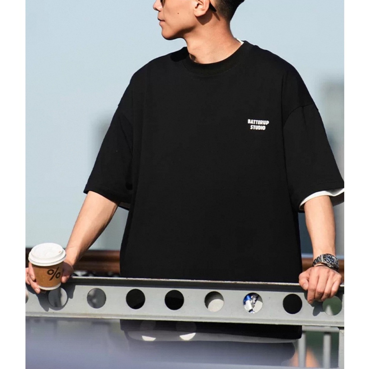 Flag logo street graphic tee 1379 - 5
