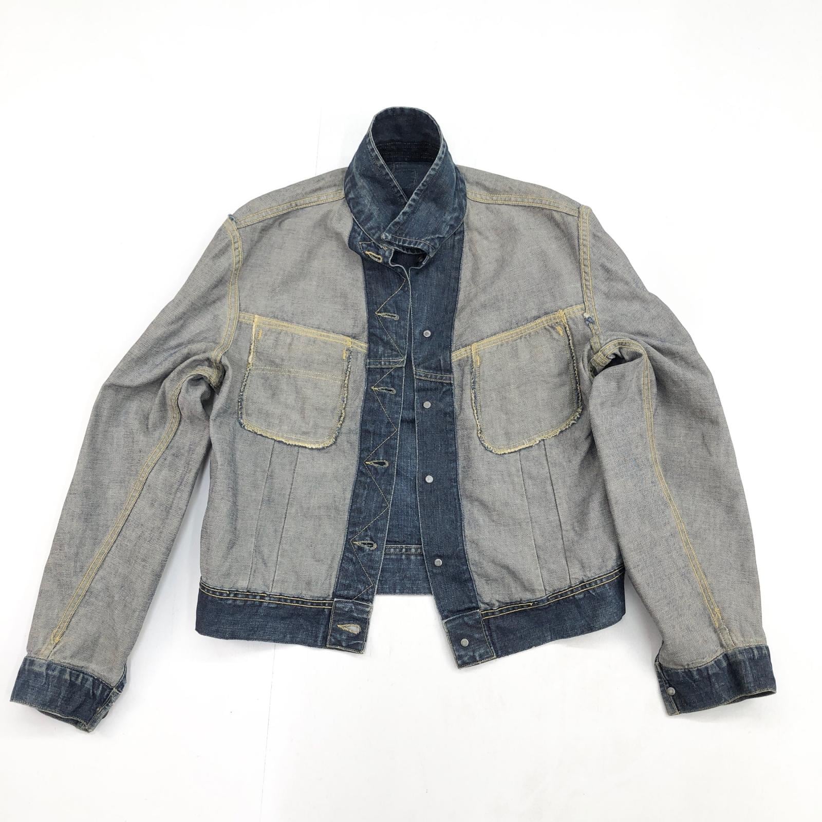 希少 Lee 101j デニムトラッカー 転写カスタム 60s 黒タグ 山田レン 60's Lee 黒タグ 101-J デニムジャケット 味あり良雰囲気 表記(46R