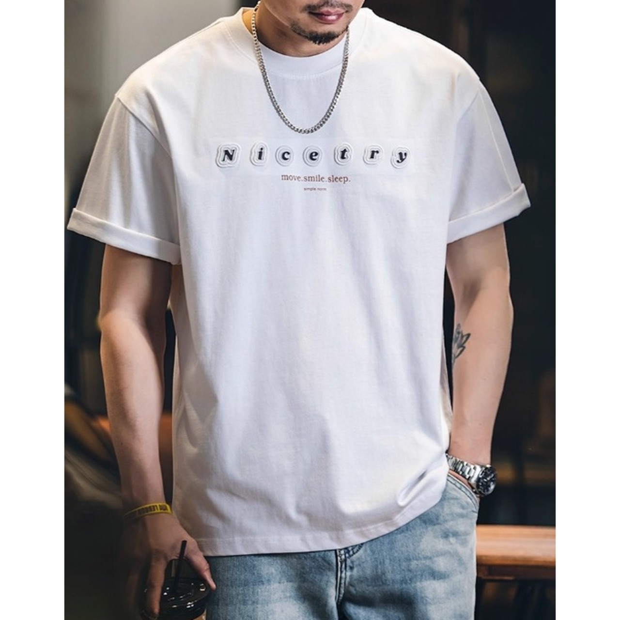 ミニマルロゴ クルーネックTシャツ 10157