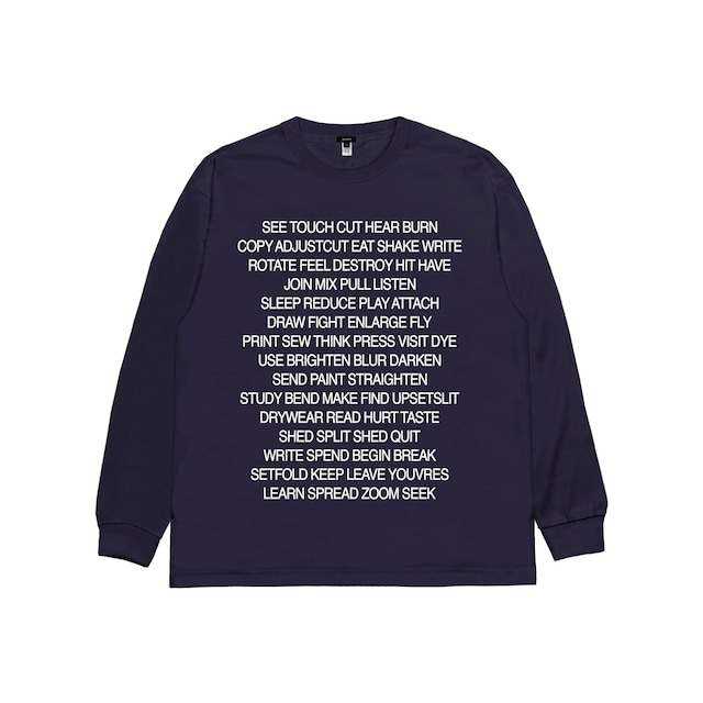 YOUVRES word long sleeve T-shirt