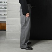 SAYATOMO / 2-Tack Herringbone Wide Slacks
