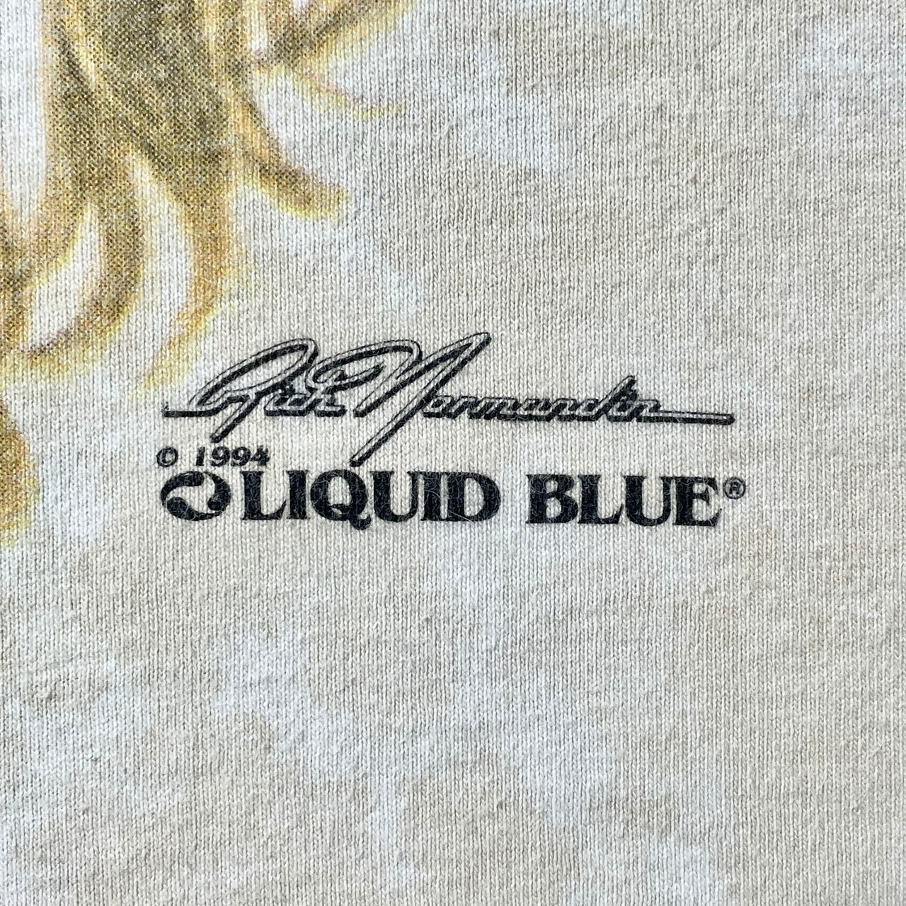 90年代 USA製 LIQUID BLUE ライオン タイダイ アート ビッグプリント T 