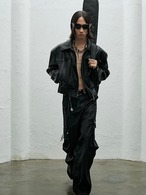 BALIANG Embossed Logo Leather Belt