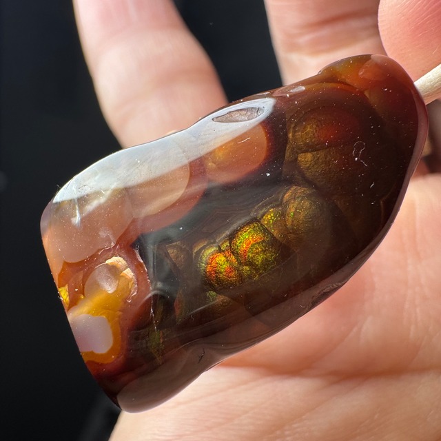 no.2 天然ファイアーアゲート 約29.8x17.5x8.7mm