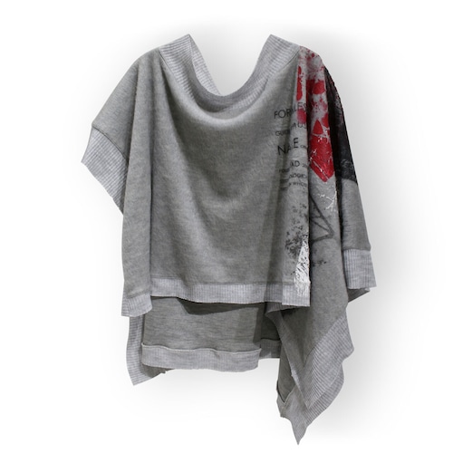 ASYMMETRY PONCHO　artwork:RED