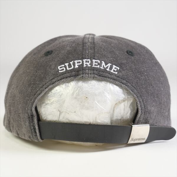 supreme 17ss washed denim cap black
