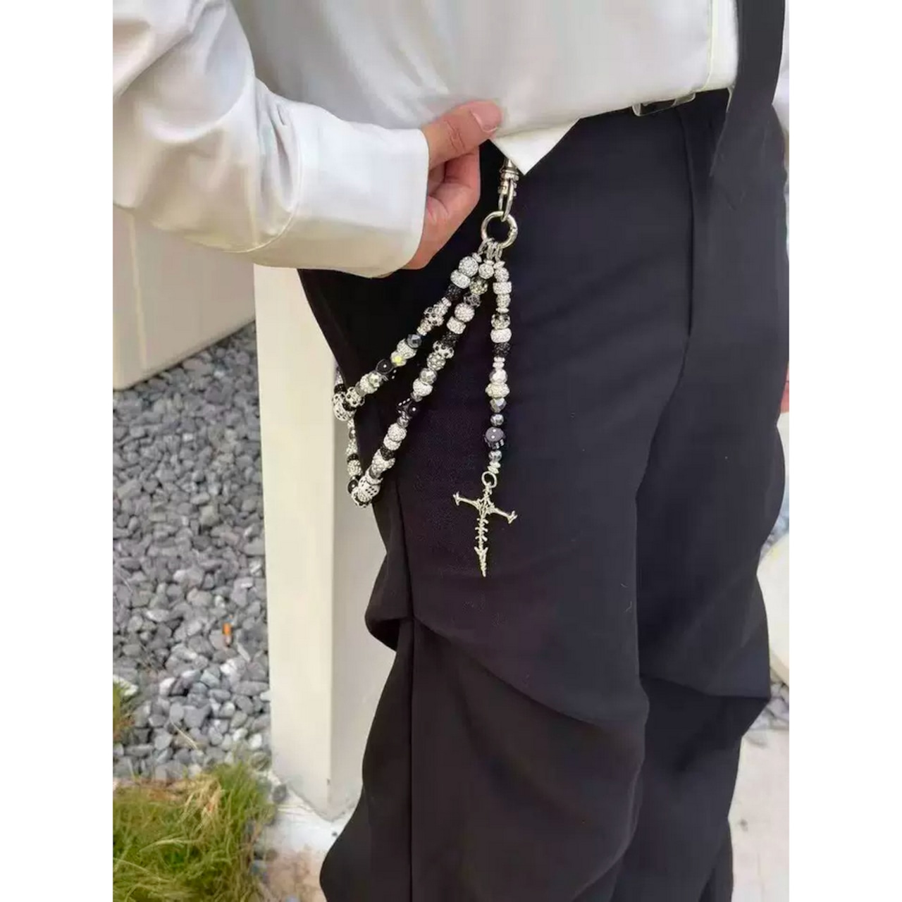 ダイヤビーズサイコロ ウォレットチェーン G203