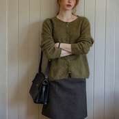 Duveteux Crew Neck Knit Cardigan F0819