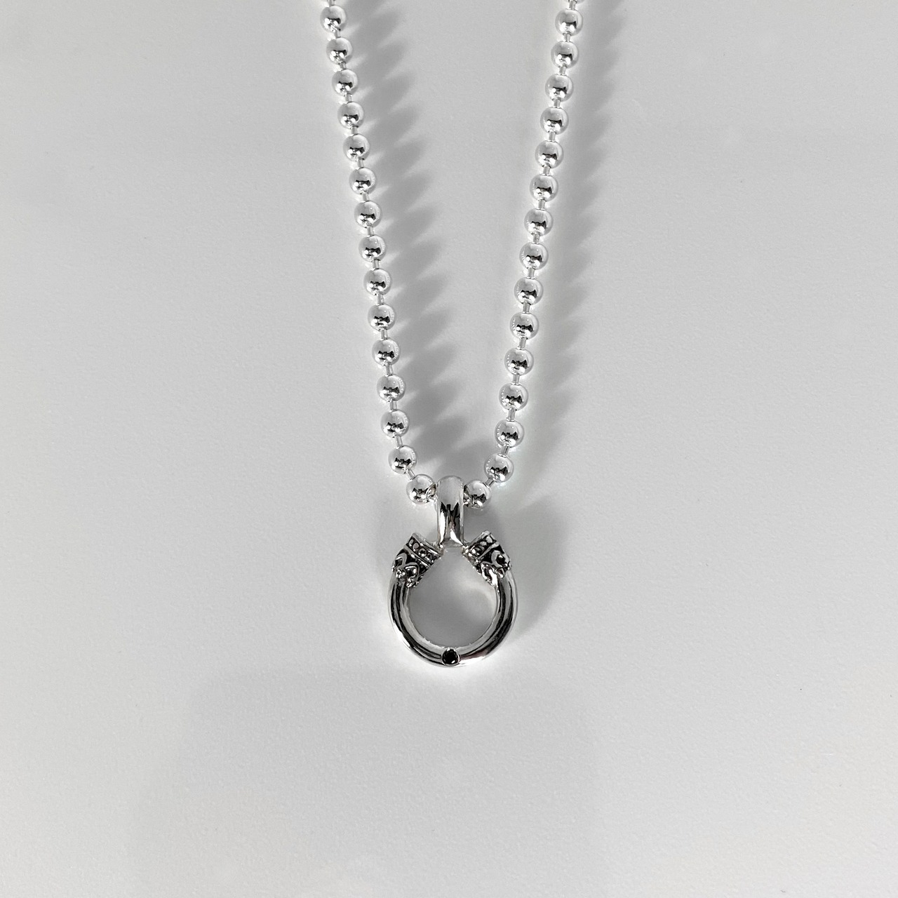 CROWN HORSESHOE with BLACK DIAMOND PENDANT / クラウンホースシューブラックダイヤモンドペンダント