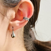 silver925 flower year cuffs (片耳用)