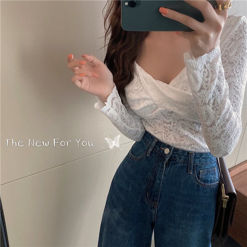 レースシフォンスタンダードクロススタイルスプリングホワイト ロング レトロ 春物 ブラックストロベリース40081110182