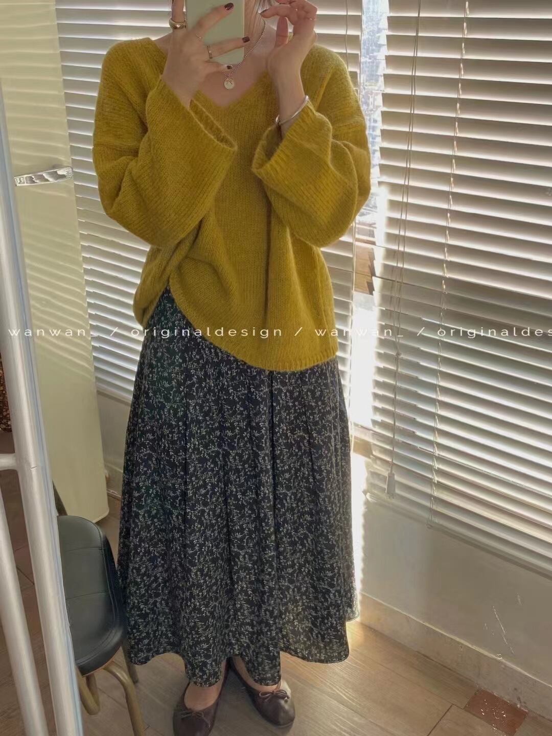 小花柄スカート　AJ2085-772