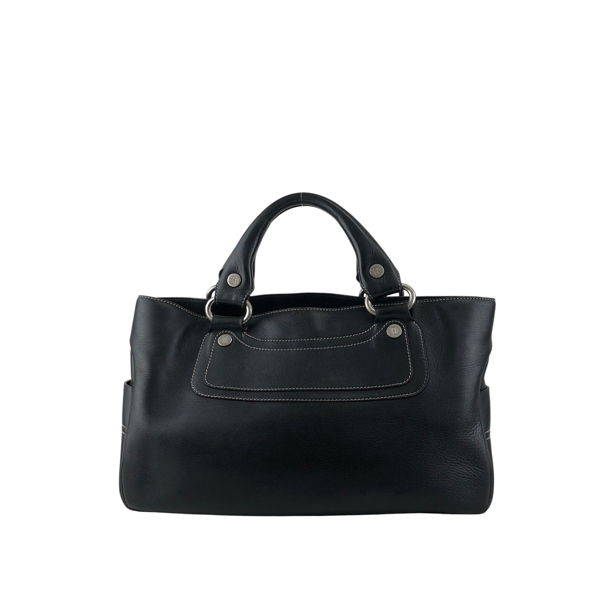 CELINE セリーヌ ハンドバッグ ブラック トリオンフ レザー ブギー