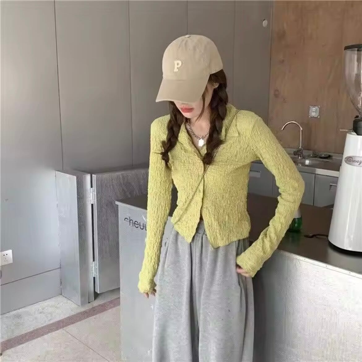 soft waffle long shirt