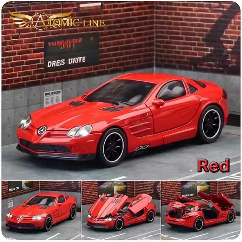 メルセデス SLR McLaren 1/32 ミニカー 全3色 ライト点灯 エンジン