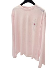 ラインストーンクロス ロングTシャツ(WT00006)
