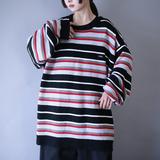 "SOUTH POLE" XXXXL super over silhouette good border knit