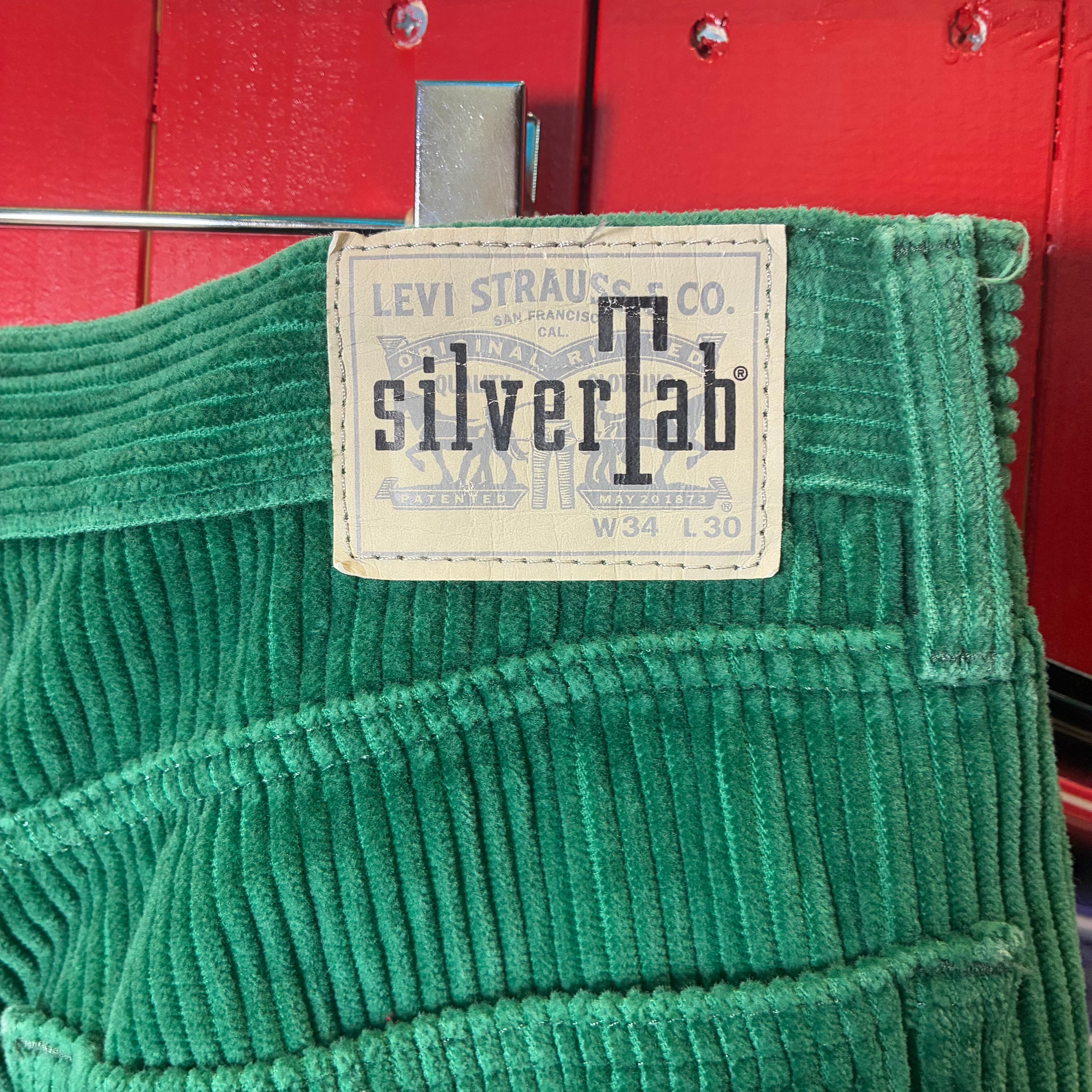 Levi's Silver Tab BAGGY 緑コーデュロイパンツ W34 リーバイス