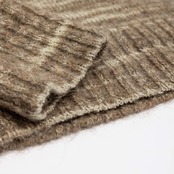 Tiger Effect Alpaca Off Collar Top Knit