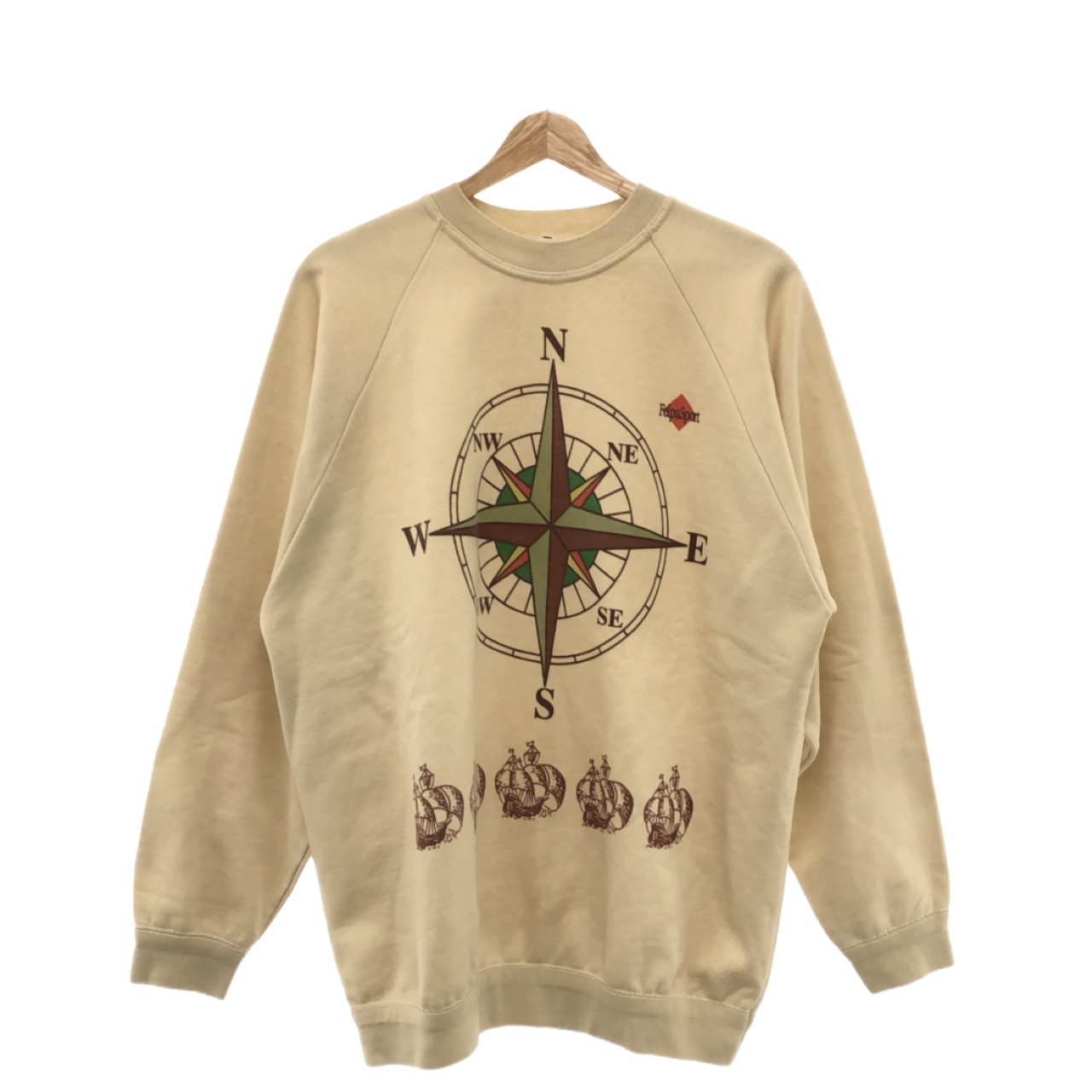 イタリア製 コンパス プリントスウェット ユニセックス