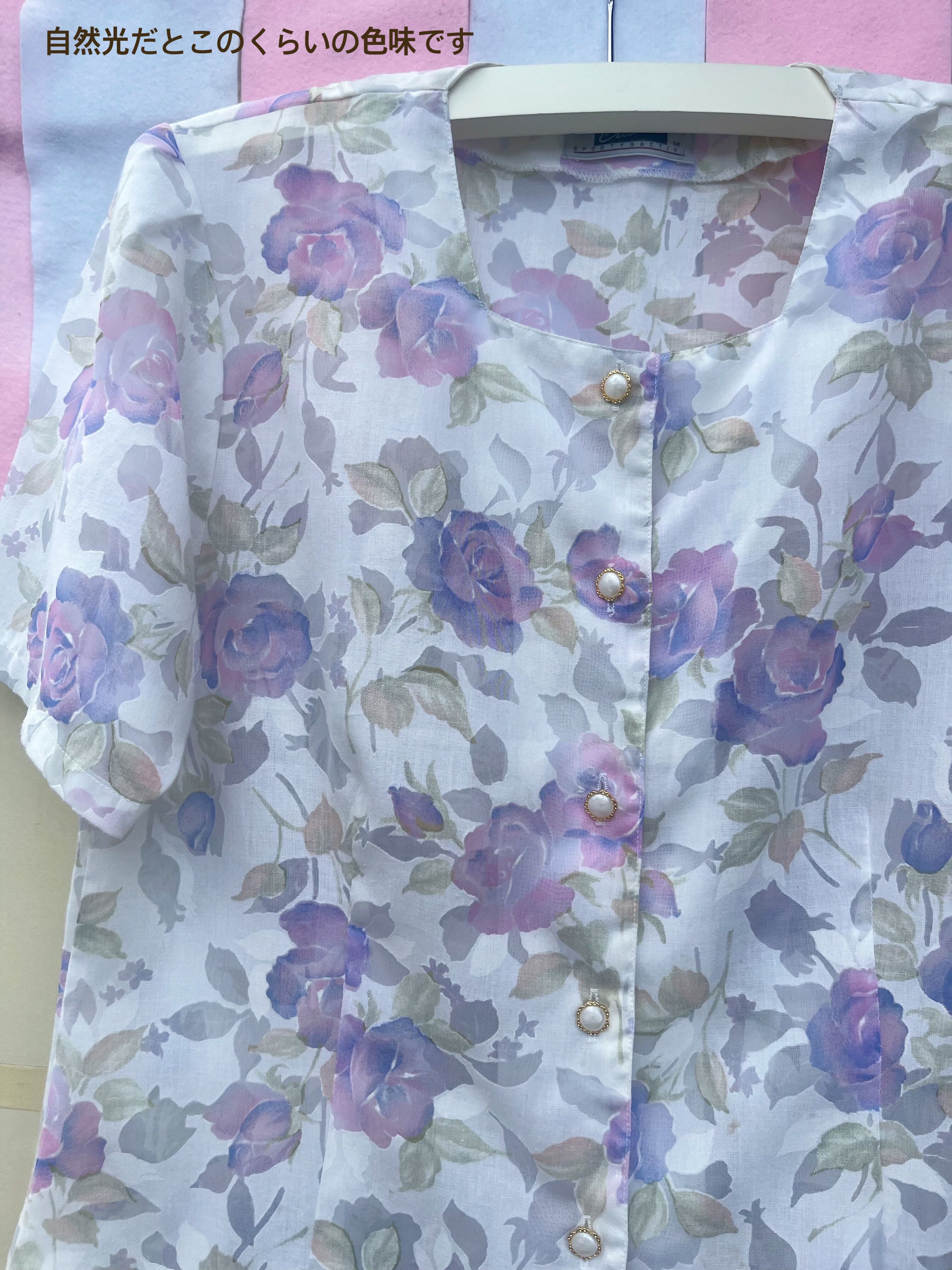 water color rose blouse