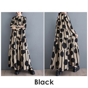 Polka Dot Tiered Dress / ポルカ ドット ティアード ドレス ワンピース