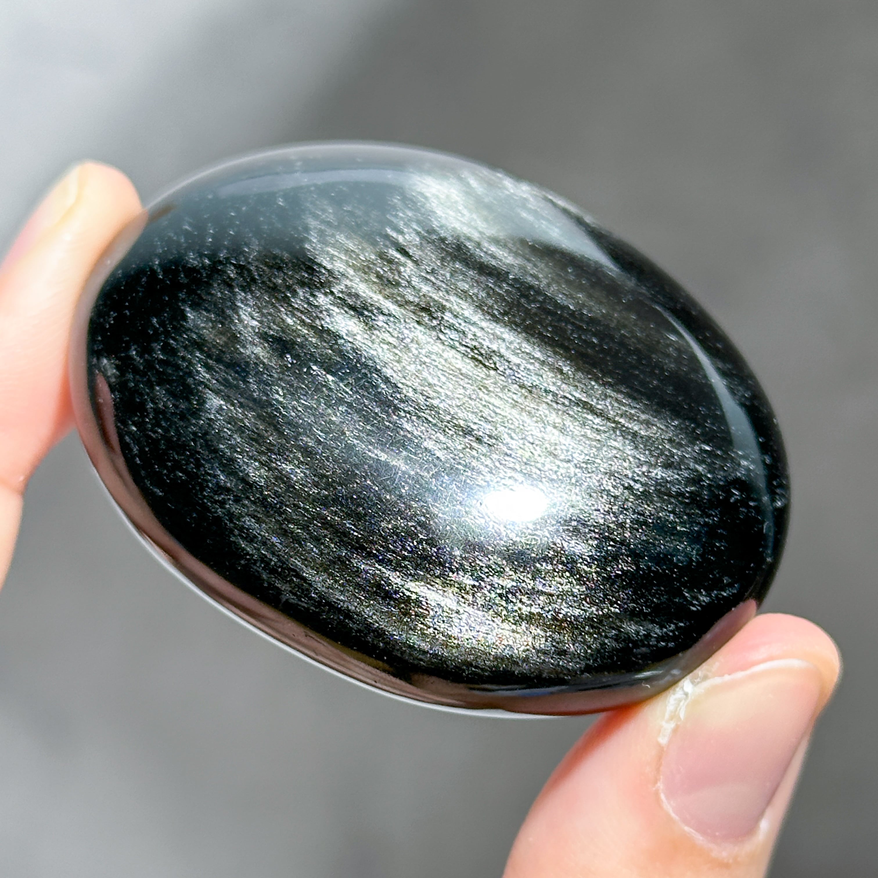 シルバーオブシディアン パーム41◇Silver obsidian◇天然石