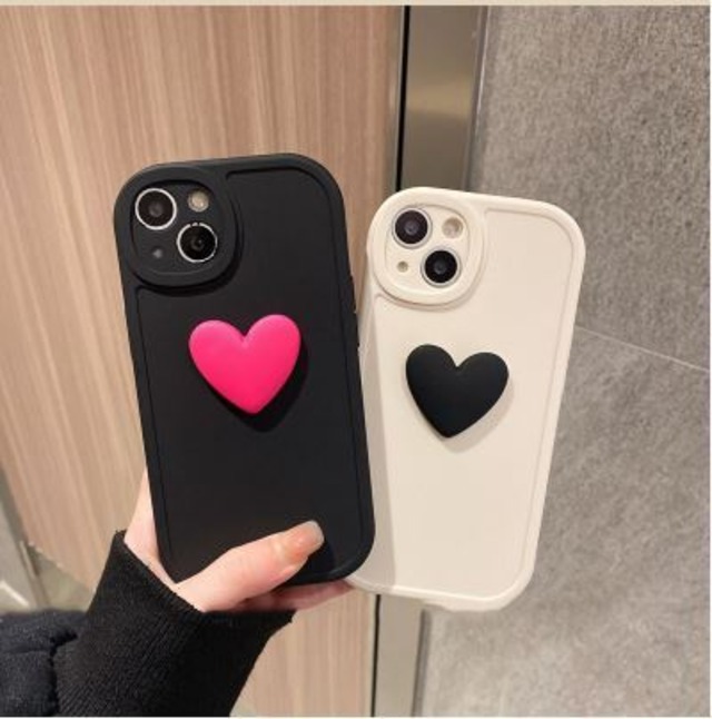 3D Heart Silicone  iphone Case 723-33