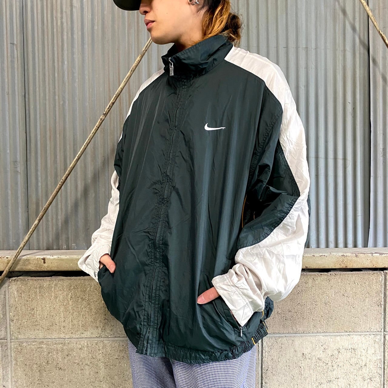 90年代 NIKE ナイキ ナイロンジャケット メンズXL 古着 90s  