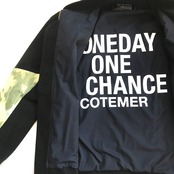 再構築 ブリーチ染めデニム ジャケット BLEACH DENIM MIX BOMBER JACKET GREEN denimbomberjk102