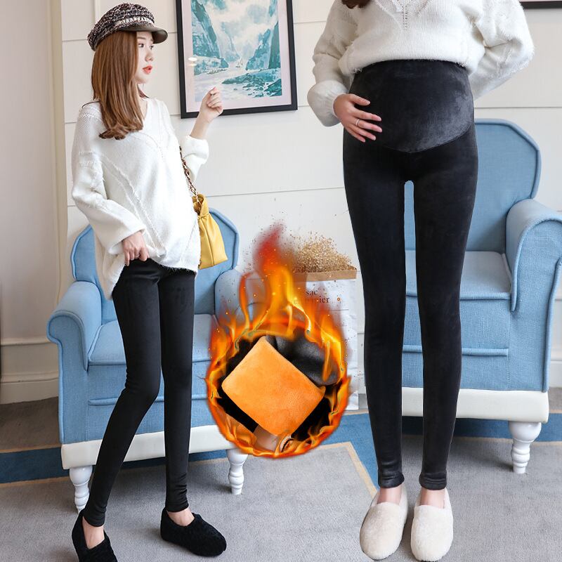 【新作】【送料無料】 マタニティウェア2019冬の新しいアウターマタニティパンツ、両面ベルベットとベルベットの厚みのある妊娠中のベリーレギンス-アリババ ウィンター 冬物 expec253630120883