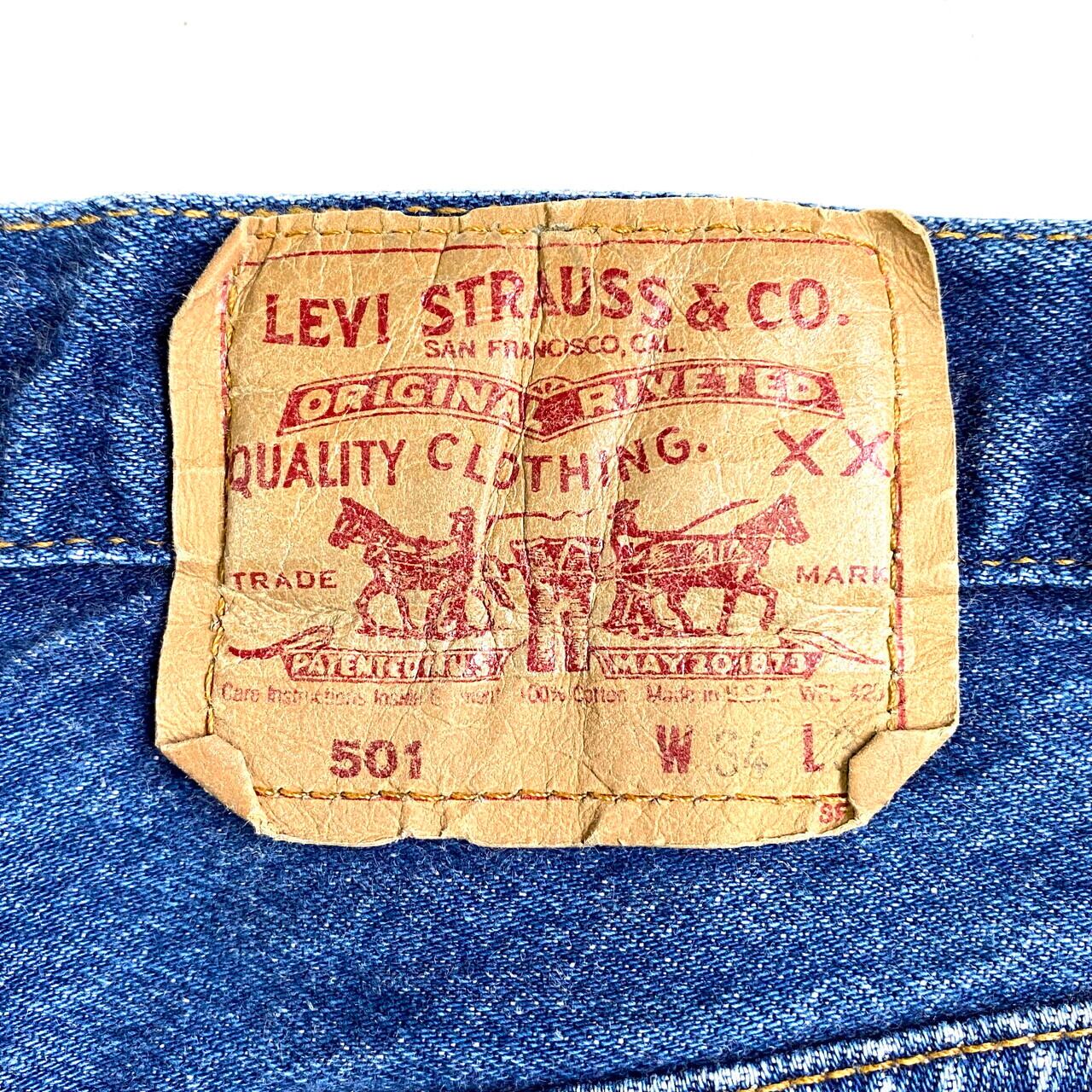 90's USA製 Levi's 501 w34 ブラック 501-0115