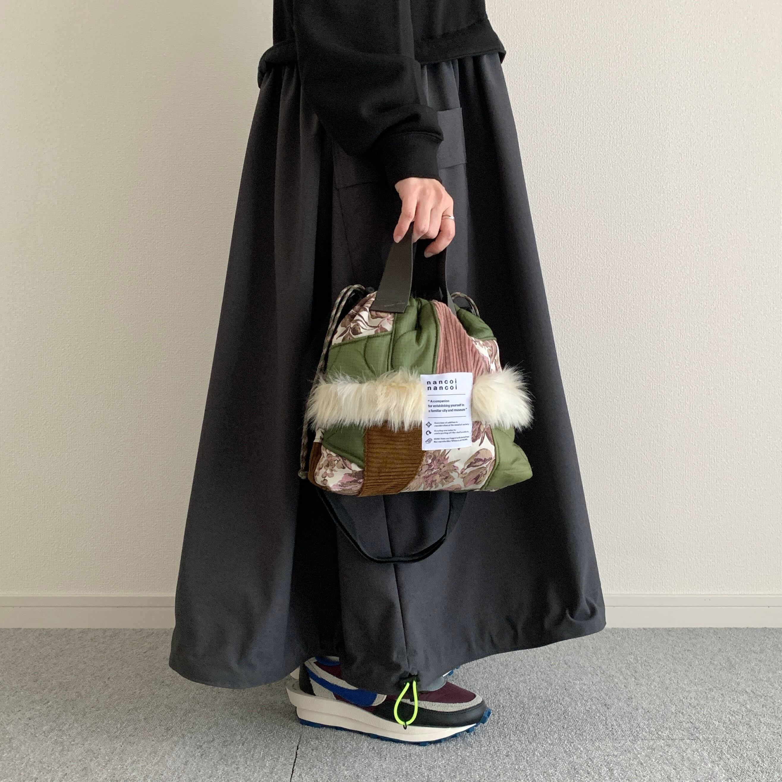 餃子のマチあり巾着バッグ（1205） | portsidelaboratory STORE