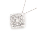 ダイヤモンド デザインネックレス K18(WG) / 1.000ct