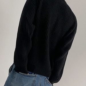 ハーフタートルボタンルーズニット　MT0080326