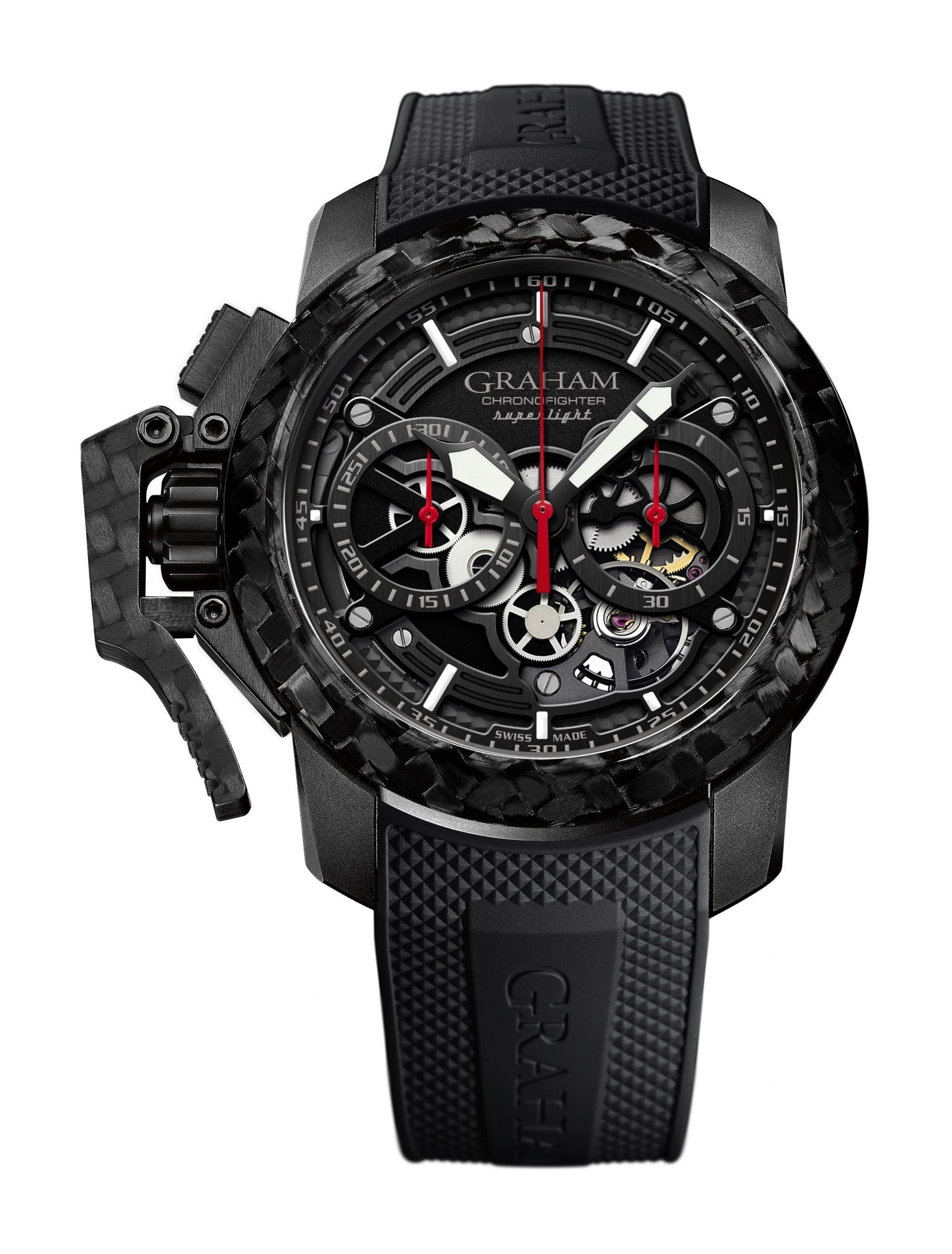 【GRAHAM グラハム】Chronofighter Superlight Carbon Skeleton クロノファイタースーパーライトカーボン スケルトン／国内正規品 腕時計