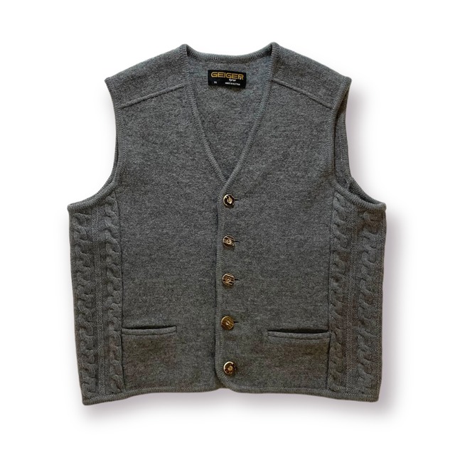 USED OLD GIGER tyrol wool vest - gray