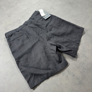 【DEAD STOCK】Polo by Ralph Lauren LINEN Black TYLER SHORTS W36 古着