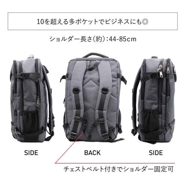D.KELLY スクエア デザイン バックパック 撥水加工 大容量 ビジネス