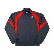 adidas GOLF アディダス ゴルフ 裏メッシュ ハーフジップ ウインドブレーカー プルオーバー ジャケット サイズ L /メンズ/ネイビー×レッド