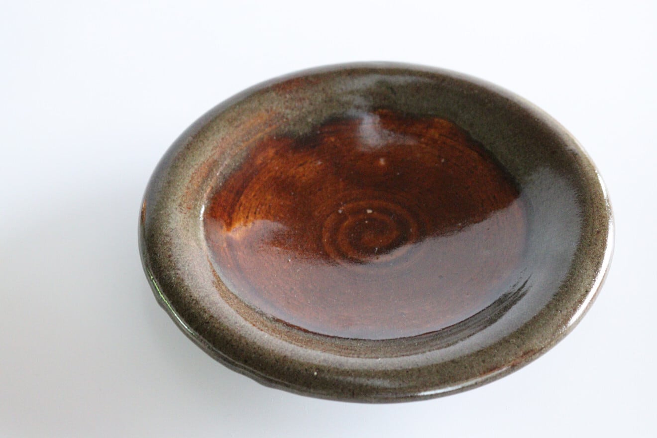 成井窯 6寸皿 | ao+水玉