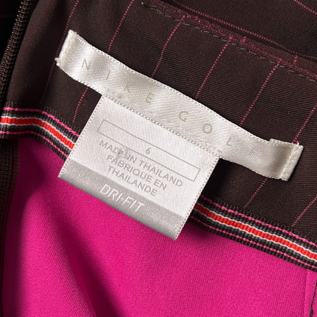 NIKE GOLF ナイキゴルフ DRI-FIT ストライプ ミニ タイトスカート 6/ブラウン レディース