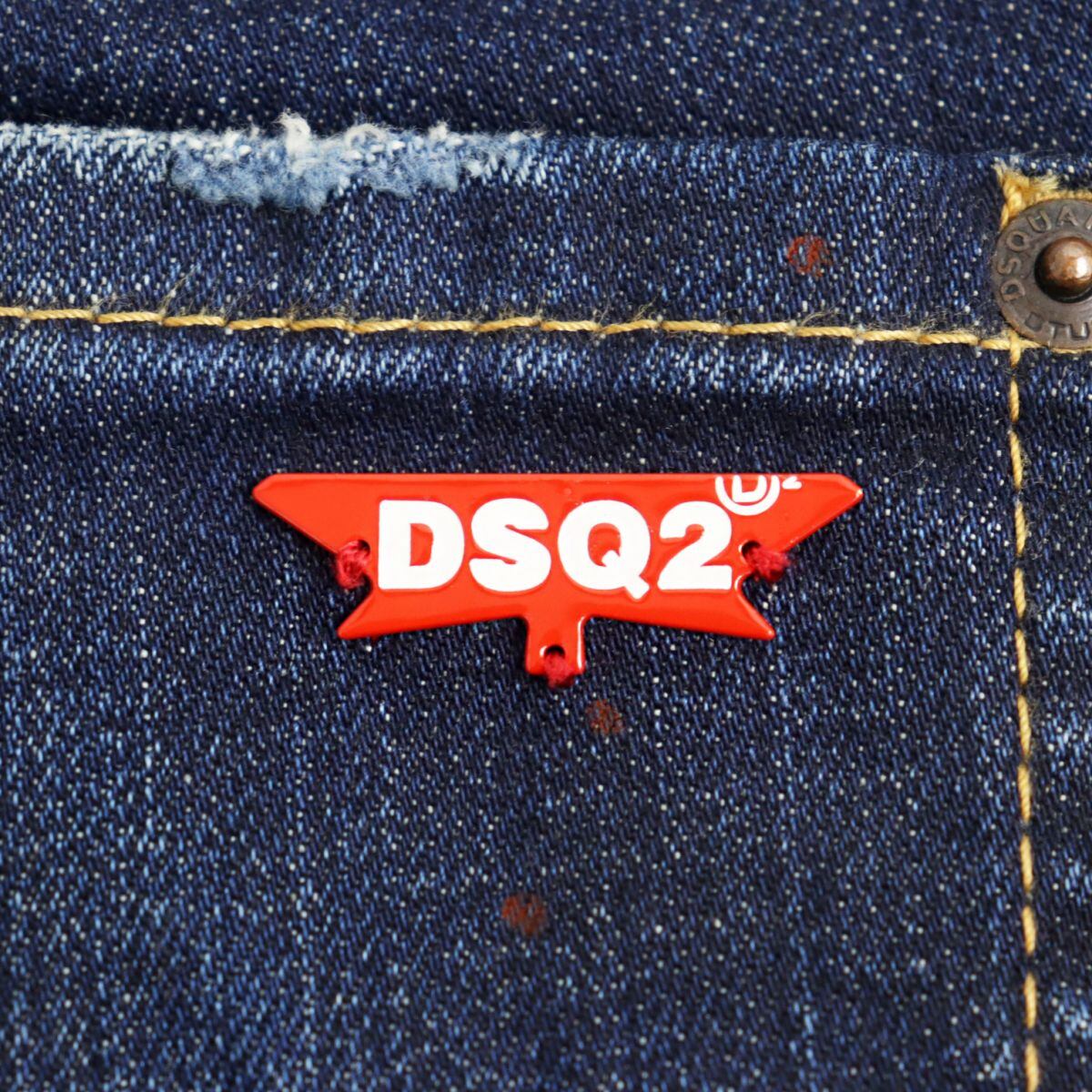 伊製 DSQUARED2 ディースクエアード 赤耳 セルビッチ デニム 半袖 