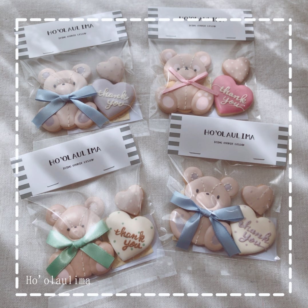 thank youクッキー】クマちゃん×ハート | Ho'olaulima